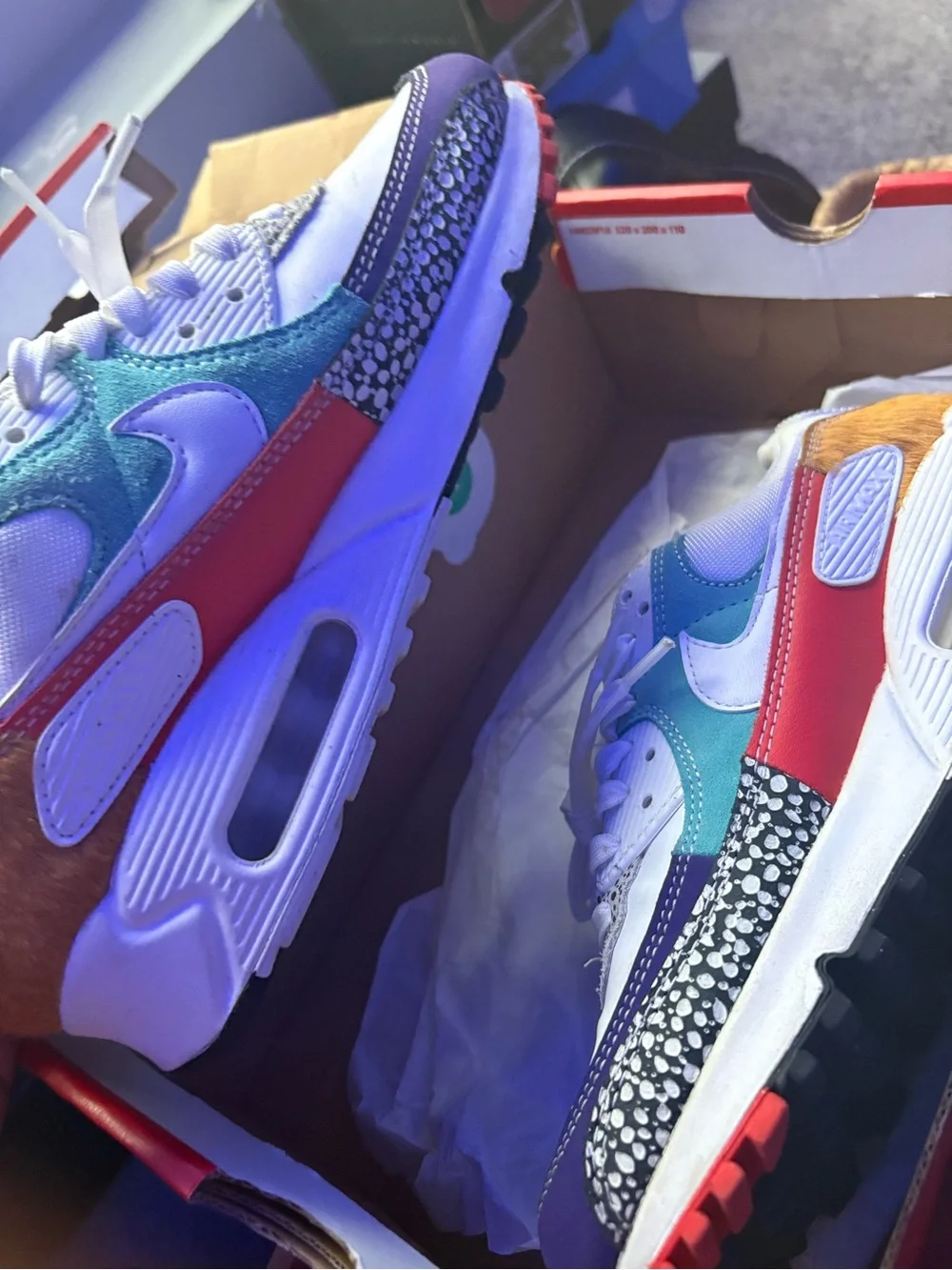 Kids Multicolor Athletic Sneakers - Teal, Red & Purple